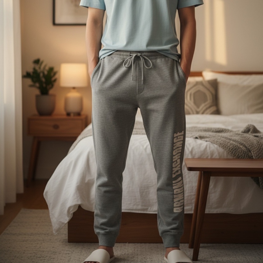 ARMANI EXCHANGE A|X Men’s Heather Gray Logo Sweatpants Size XS grey sweatpants